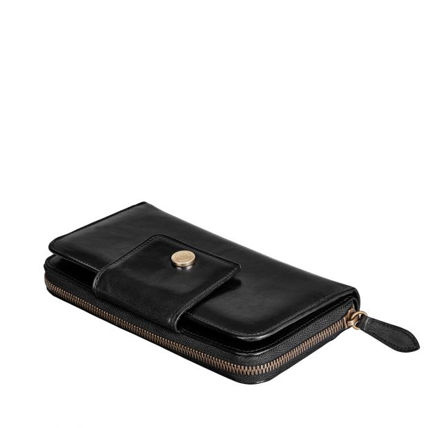 portefeuille femme cuir noir