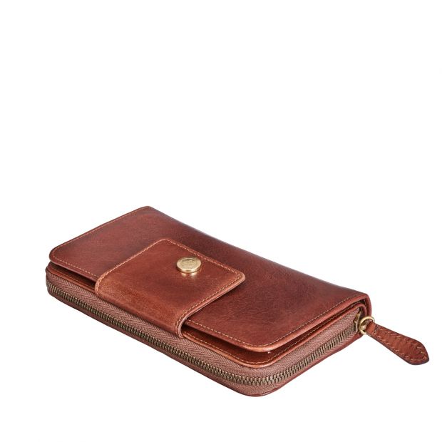portefeuille femme cuir marron clair