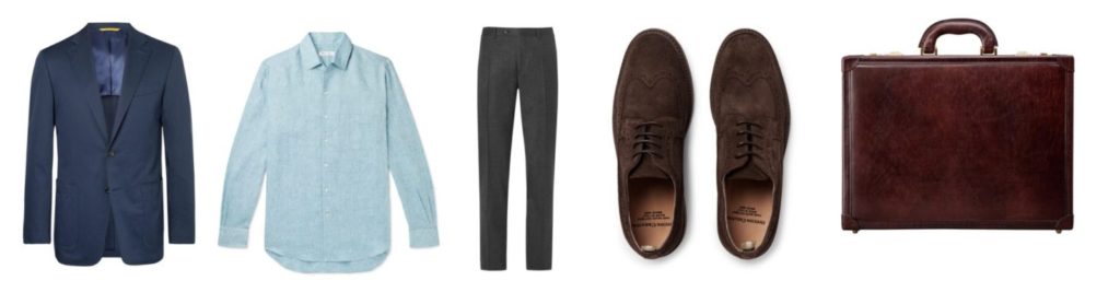Tenue professionnelle pour accompagner un attaché-case