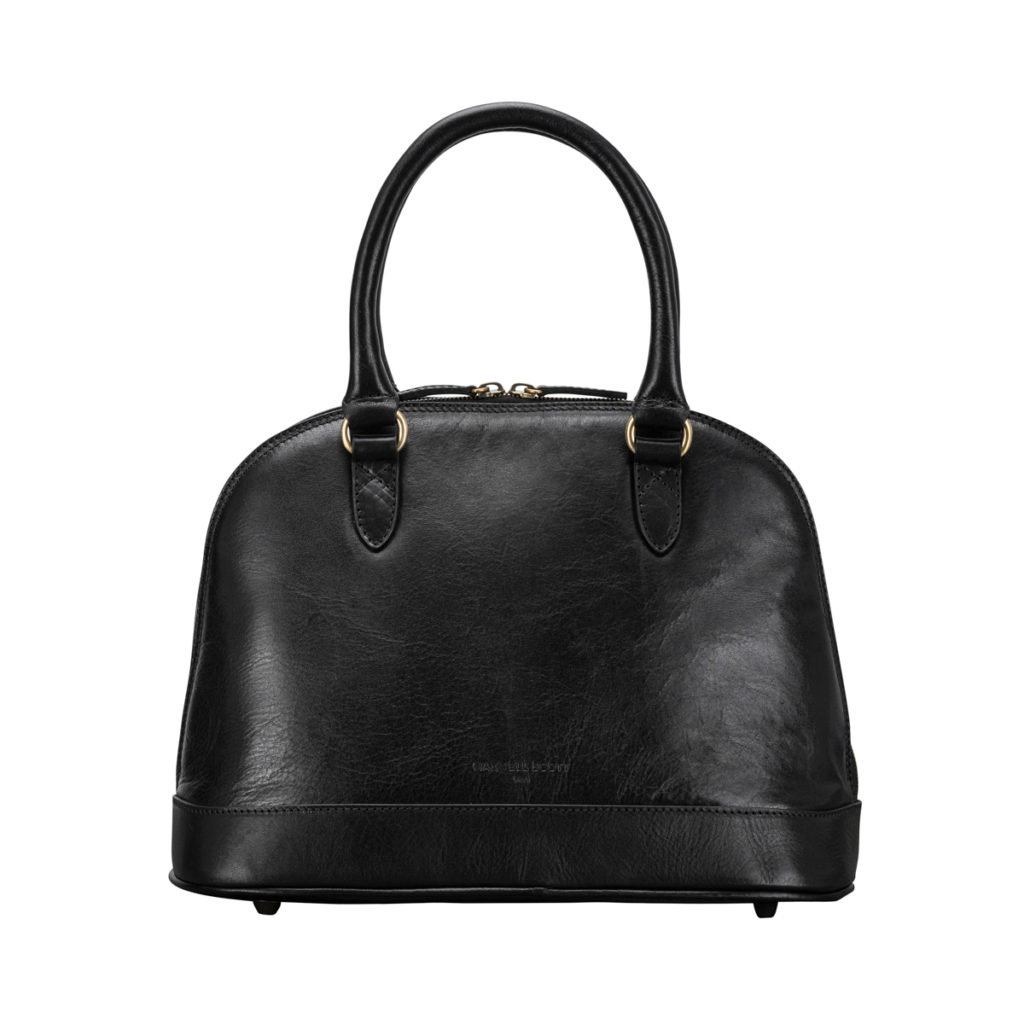 Sac à main femme en cuir noir Rosa