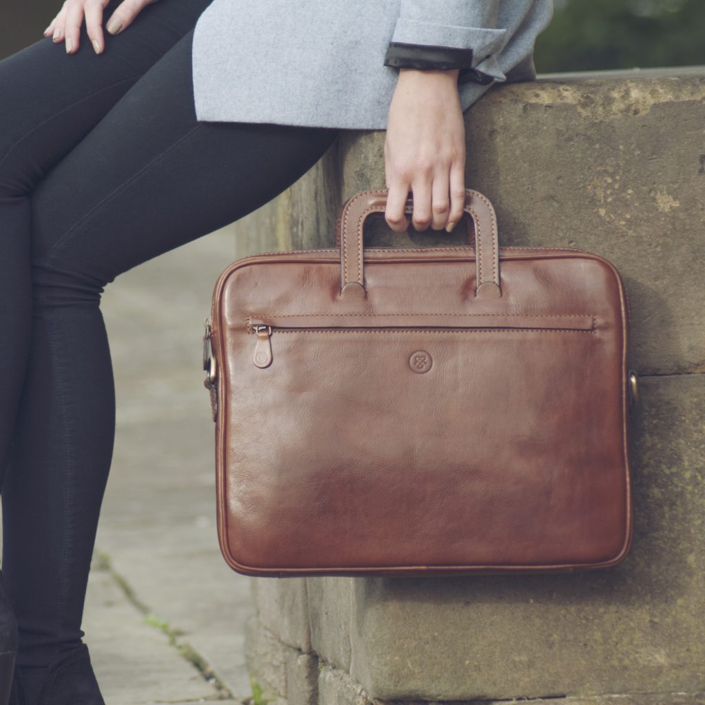 Sacoche ordinateur Tutti en cuir pleine fleur