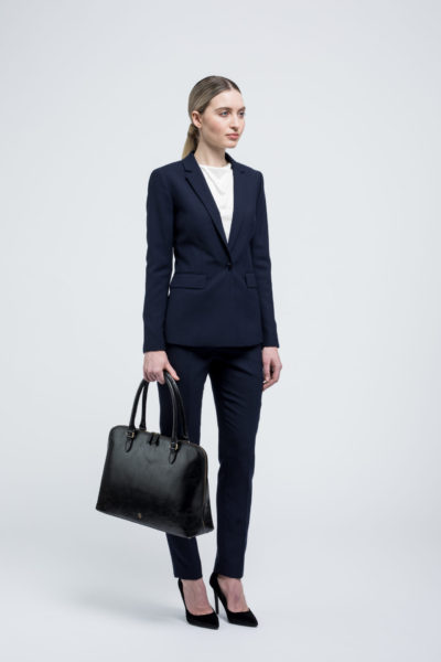 Le sac à main business en cuir noir Fiorella de Maxwell-Scott