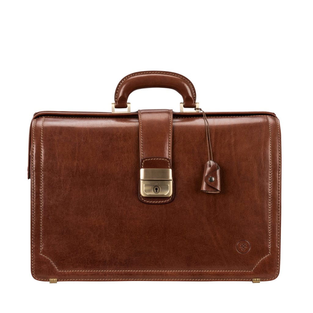 Sacoche en cuir marron clair Basilio de Maxwell Scott