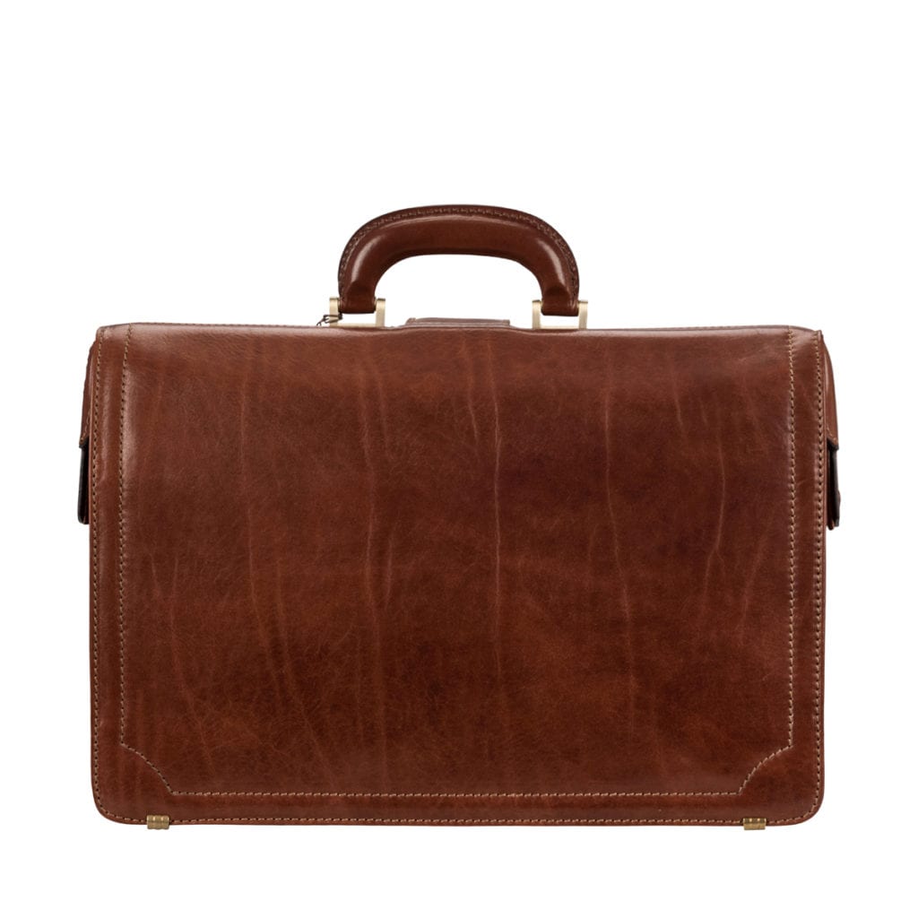 Sacoche d'avocat en cuir marron Basilio de Maxwell Scott