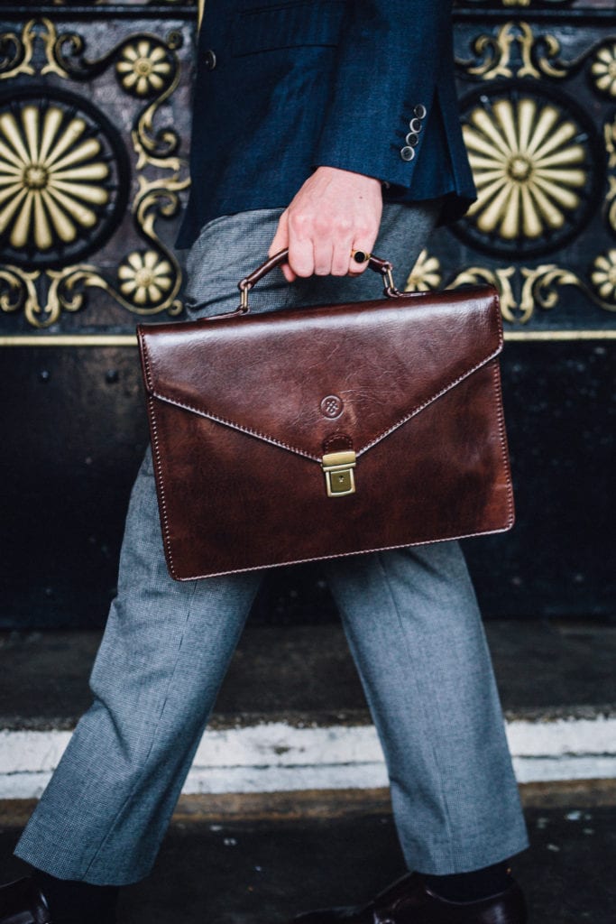 Serviette en cuir Lorenzo de Maxwell Scott