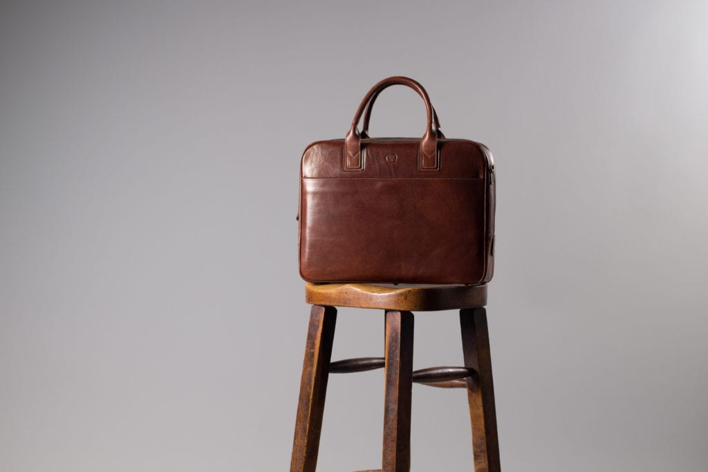 Porte-documents en cuir italien Calvino de Maxwell Scott