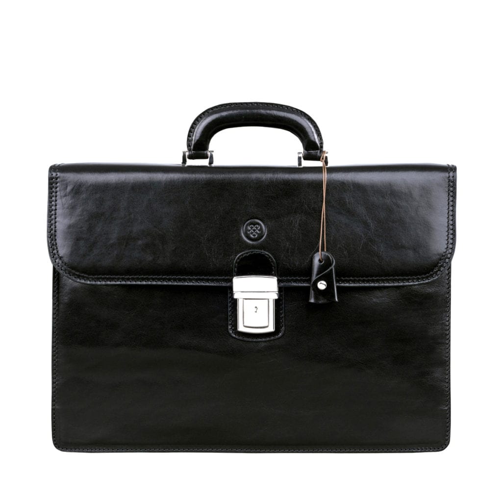 Cartable pour homme en cuir noir Paolo de Maxwell Scott