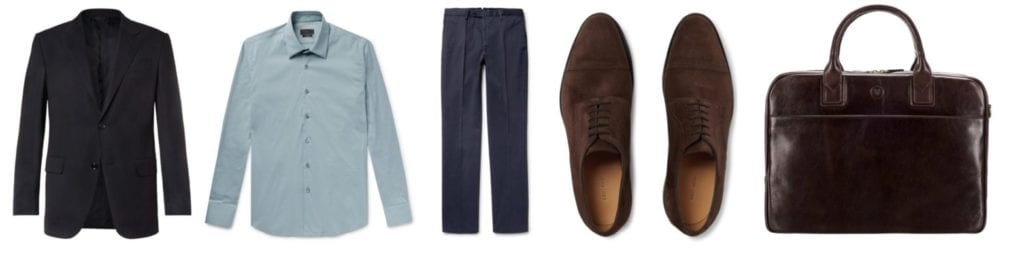 Tenue professionnelle moderne avec la sacoche Calvino