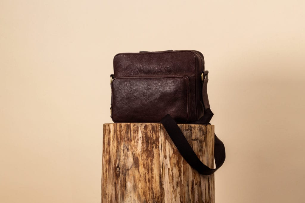 Sac messenger en cuir grainé Santino M de Maxwell Scott