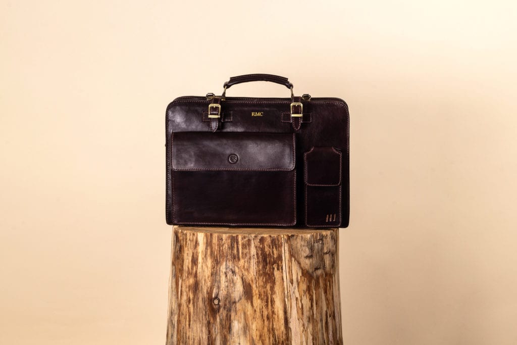 Cartable en cuir personnalisé Alanzo de Maxwell Scott