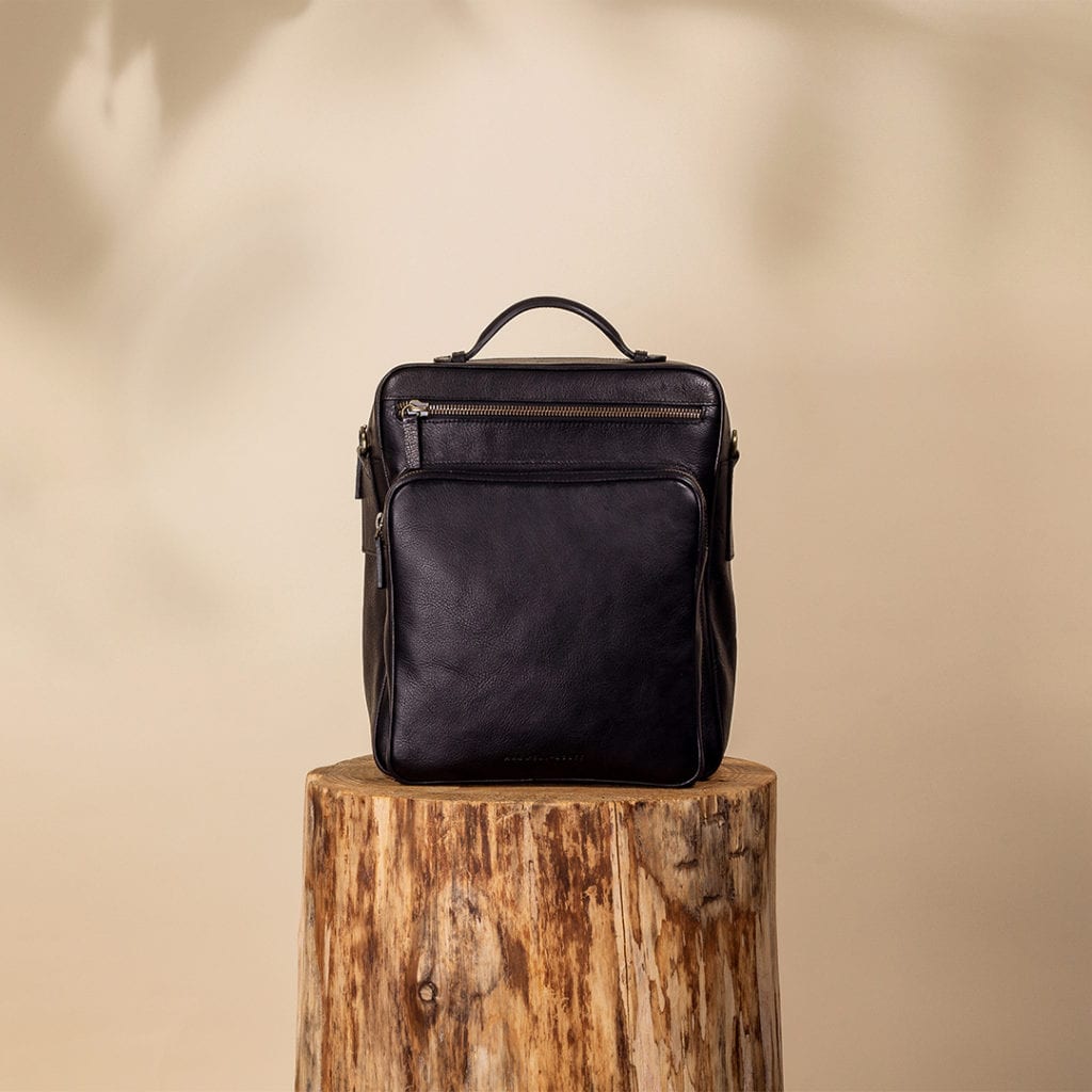 Sac à dos en cuir grainé Santino L de Maxwell Scott
