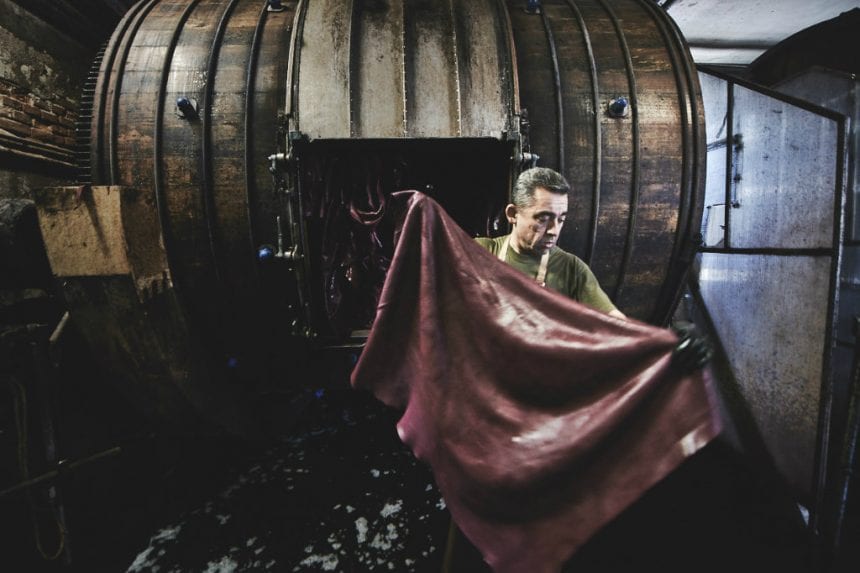 Tannerie traditionnelle du cuir italien