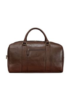 Sac de voyage en cuir souple marron de haute qualité pour homme
