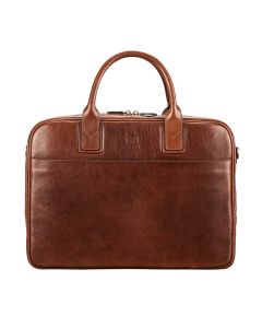 Sacoche d'affaires en cuir italien pour Macbook