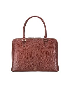 Sac de travail pour femme de haute qualité, fabriqué en cuir italien, compatible avec un ordinateur portable MacBook Pro 16 pouces.