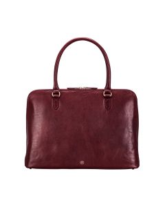 Porte-documents pour femme en cuir italien de qualité supérieure, confectionné dans un cuir italien haut de gamme. Convient pour un MacBook Pro 16 pouces.