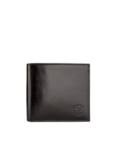 Portefeuille pour homme en cuir noir haut de gamme avec protection RFID
