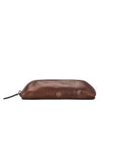 Trousse à stylos en cuir