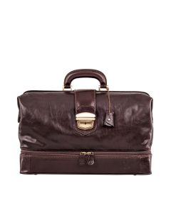 Large brown leather doctor bag