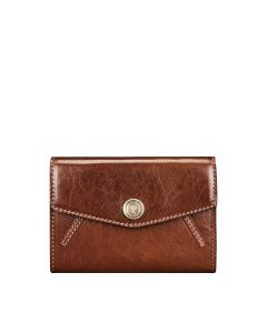 small tan leather purse