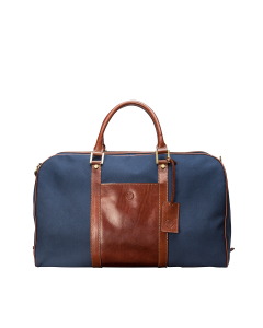 navy canvas holdall