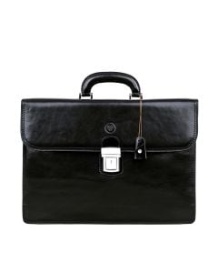 mens italian leather briefcase for 16" laptop